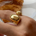 Double Water Drop Ring Band