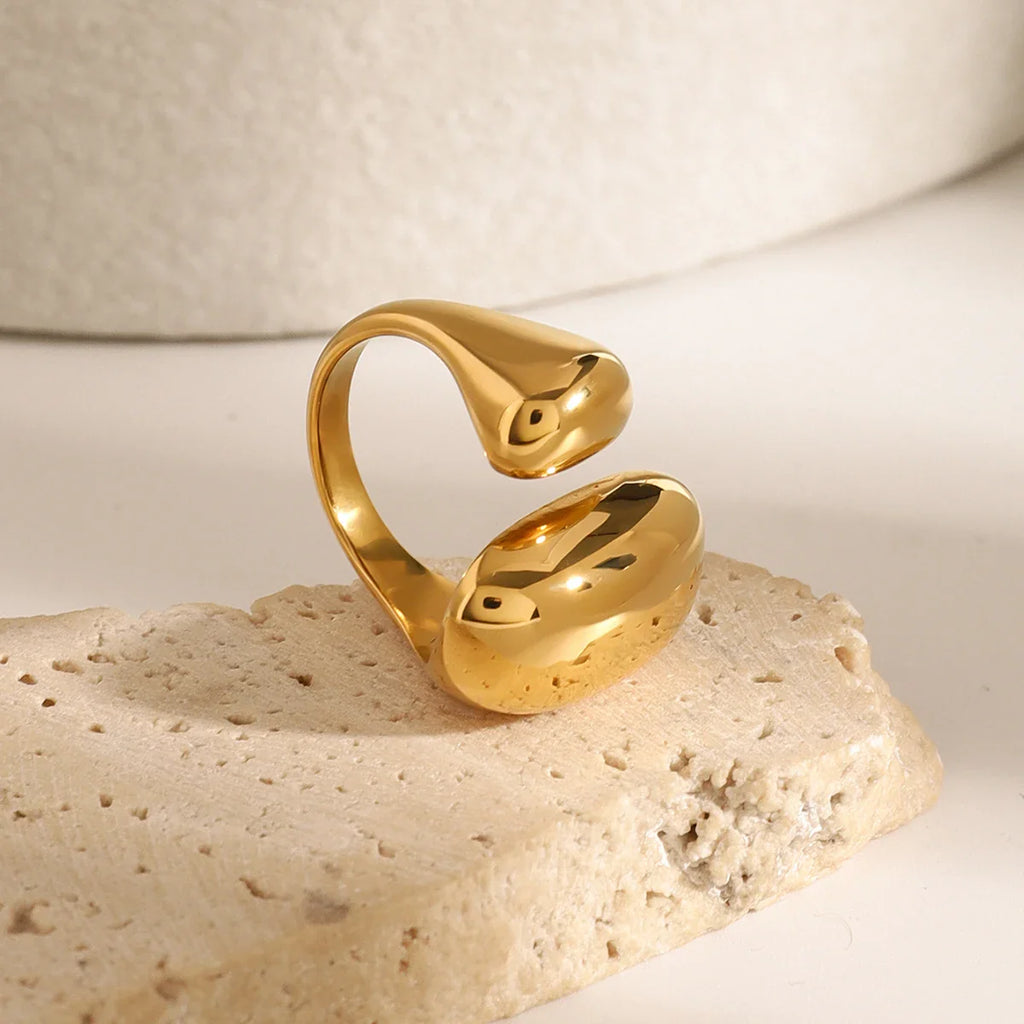 Double Water Drop Ring Band