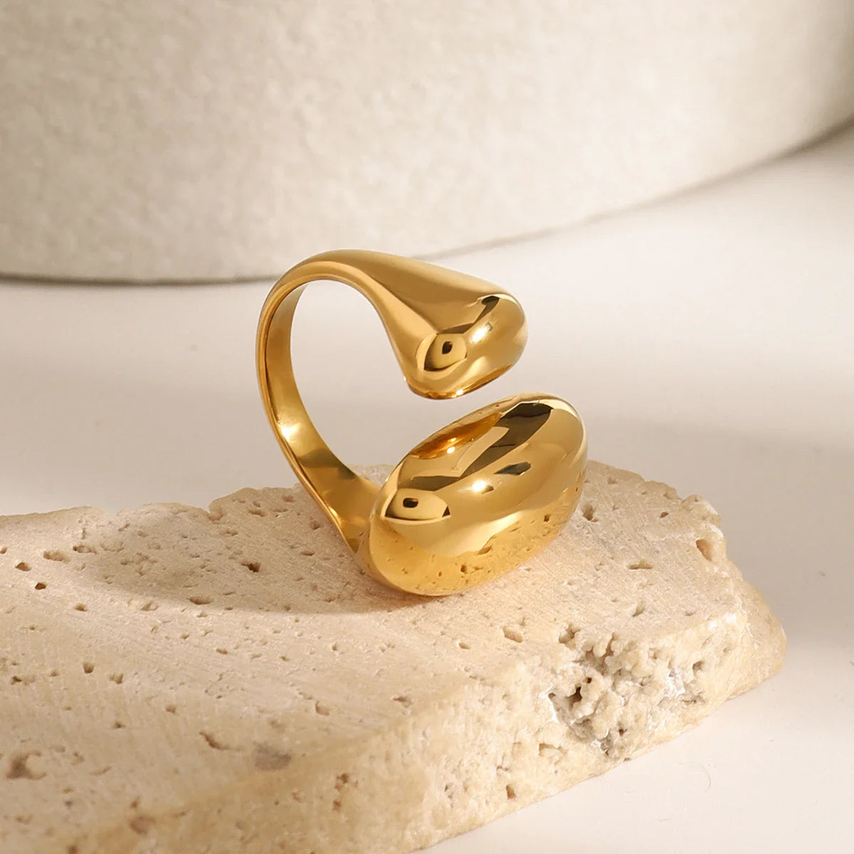 Double Water Drop Ring Band