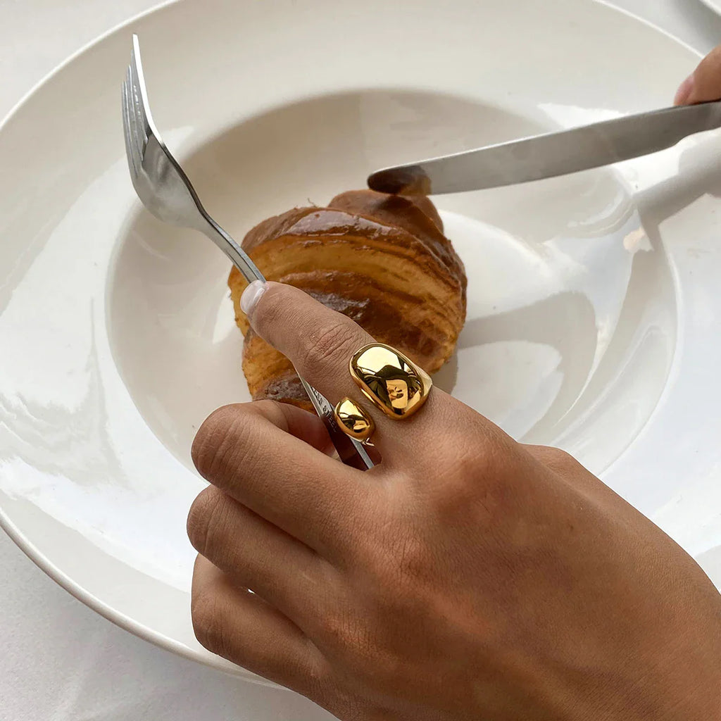 Double Water Drop Ring Band