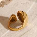 Double Water Drop Ring Band