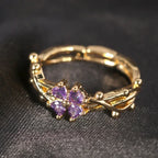 Fine Flower Ring Band in Zircon