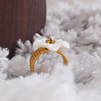 White Flower Ring Band