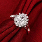 Crystal Flower Ring Band