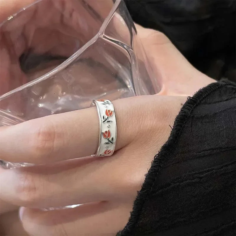 Tulip Flower Ring Band