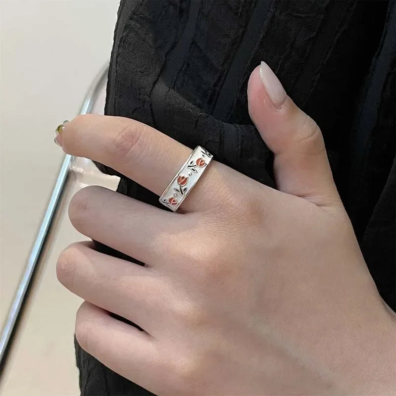 Tulip Flower Ring Band