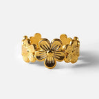 Golden Flower Ring Band