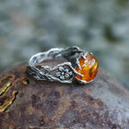Ring Band Flowers and Pearl Retro Style