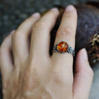 Ring Band Flowers and Pearl Retro Style