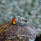 Ring Band Flowers and Pearl Retro Style