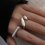 Silver Water Drop Ring Band