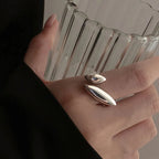 Silver Water Drop Ring Band