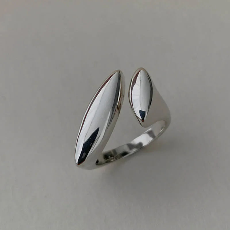 Silver Water Drop Ring Band