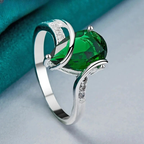 Water Drop Ring Band in Zircon
