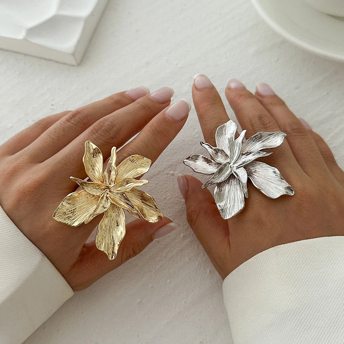 Ring Large Silver Flower Ring
