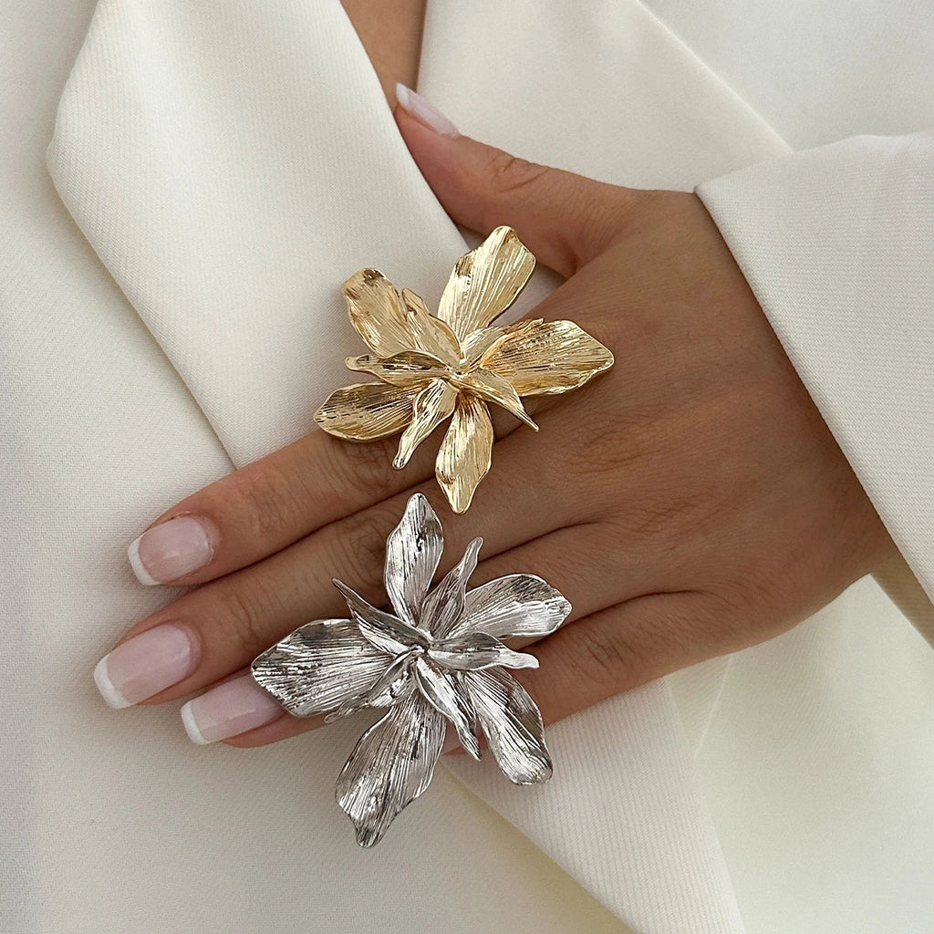 Ring Large Silver Flower Ring