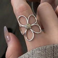 Elegant Large Flower Ring Band