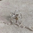 Elegant Large Flower Ring Band