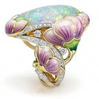 Ring Band Large Lavender Flower