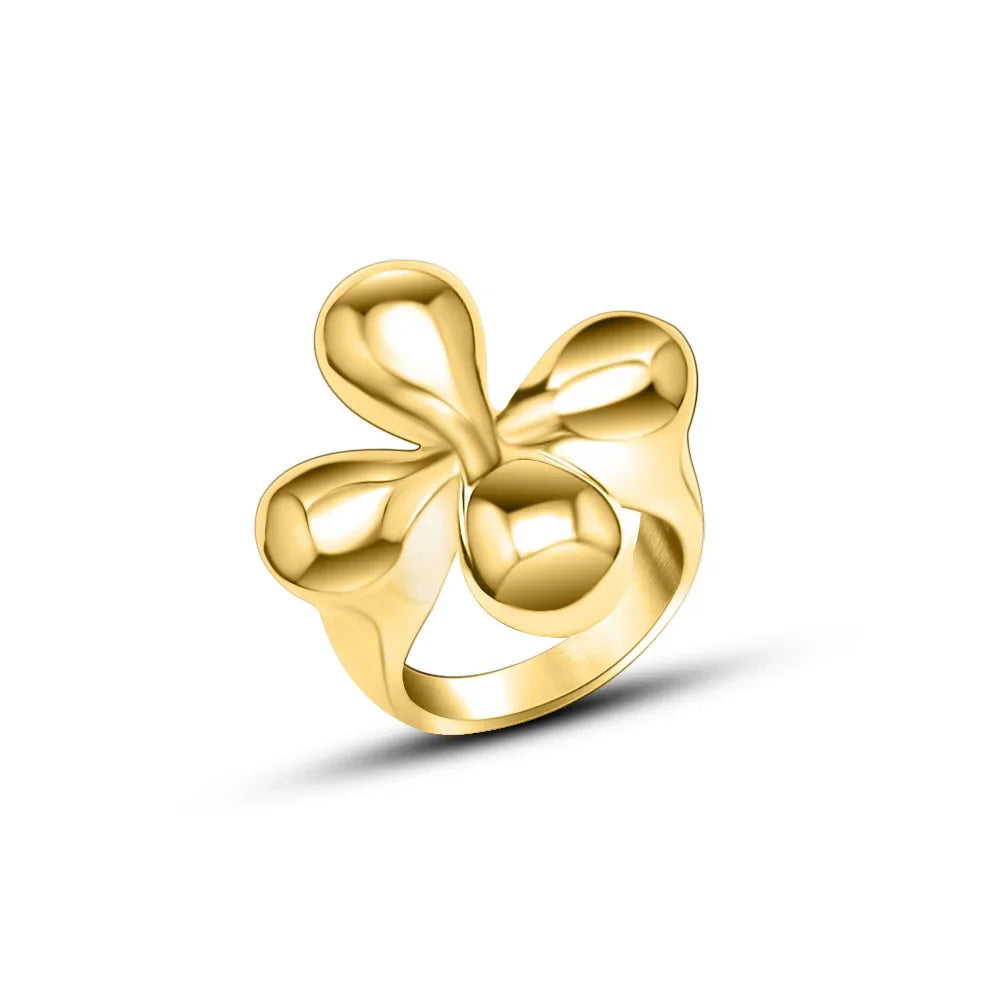 Ring Band Large Flower Vintage Style