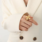 Ring Band Large Flower Vintage Style