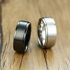 Men's Anti-Stress Spinning Ring black