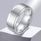 Men's Anti-Stress Spinning Ring silver