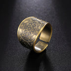 Men's Metatron Cube Ring Gold