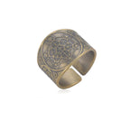 Men's Metatron Cube Ring Gold