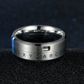 Anti-Stress Rotating Letter Ring silver