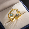 Moon and Star Ring Band