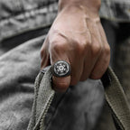 Black Cube Metatron Ring Black