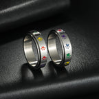 Ring Band with Hearts or Paws Anti-Stress Spinning paws