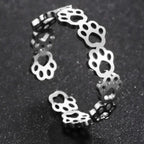 Silver Paw Ring Band