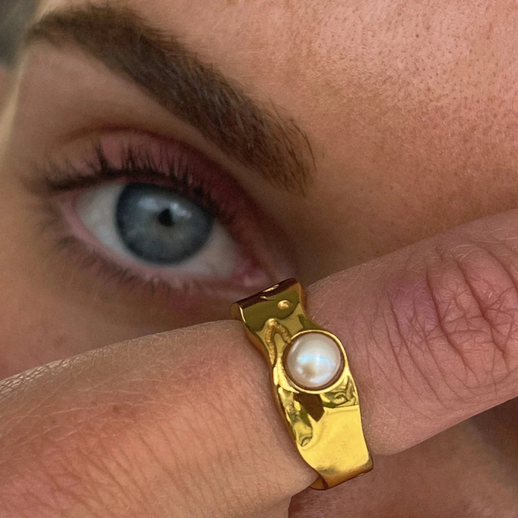Ring Band for Women with Pearl