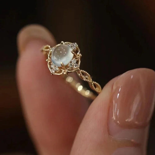Ring Band for Women Moonstone