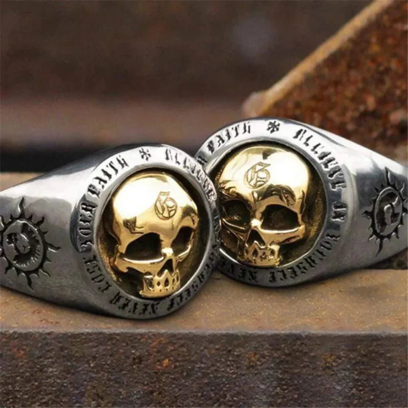 Men's Skull Ring Band