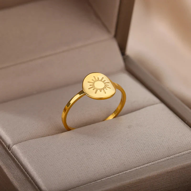 Women's Sun Ring Gold