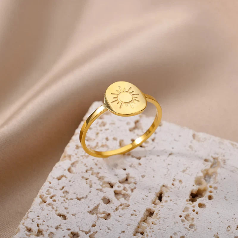 Women's Sun Ring Gold