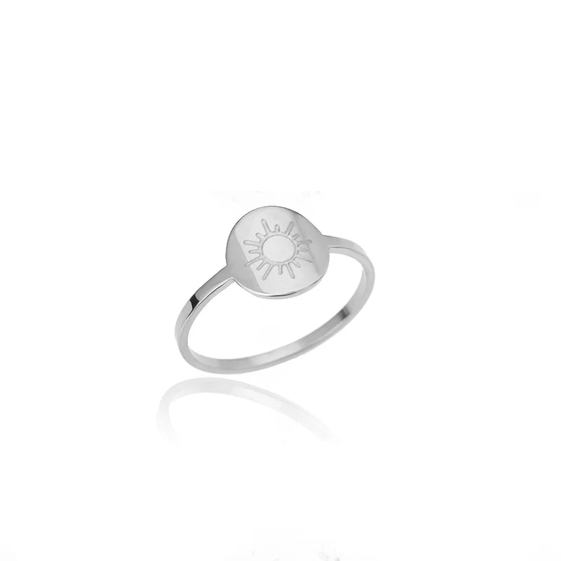 Women's Sun Ring Silver