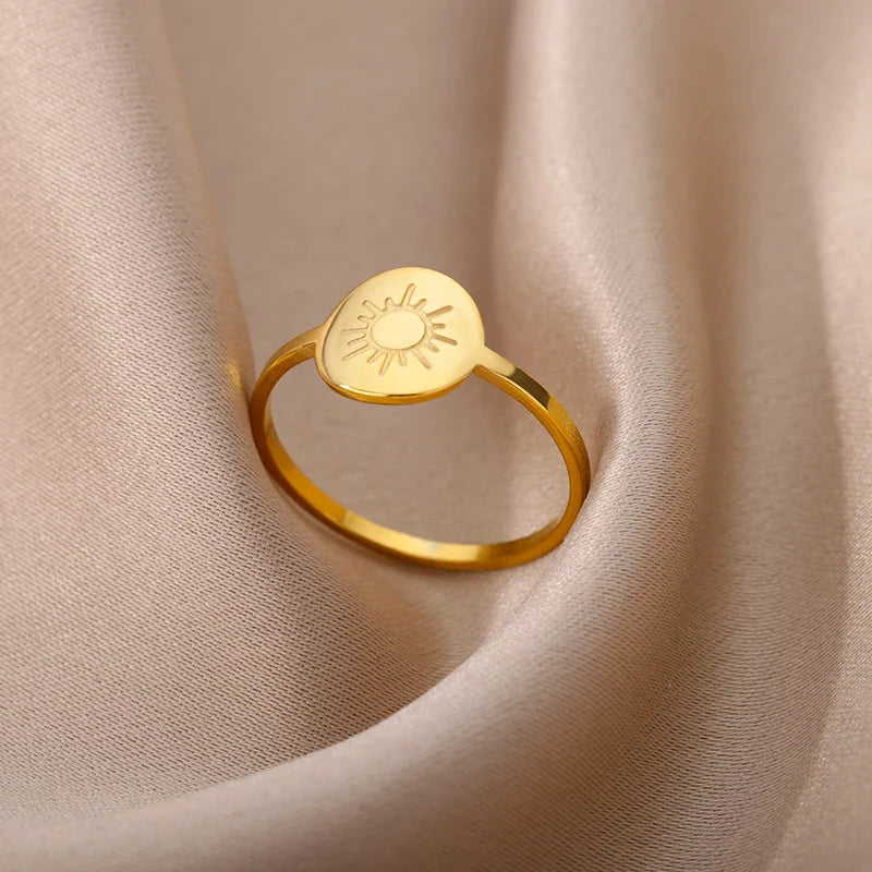 Women's Sun Ring Gold
