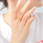 Sun Ring Band for Women gold