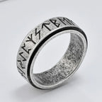 Viking Ring Band Men's Anti-Stress Spinning Gray