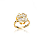 Anti-Stress Ring Spinning Ring 4-Leaf Clover gold