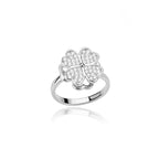 Anti-Stress Ring Spinning Ring 4-Leaf Clover silver