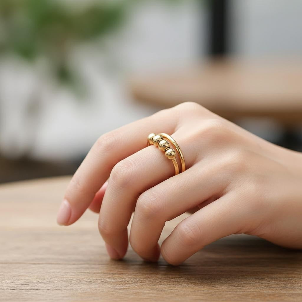 Anti-Stress Ring Rotating Beads