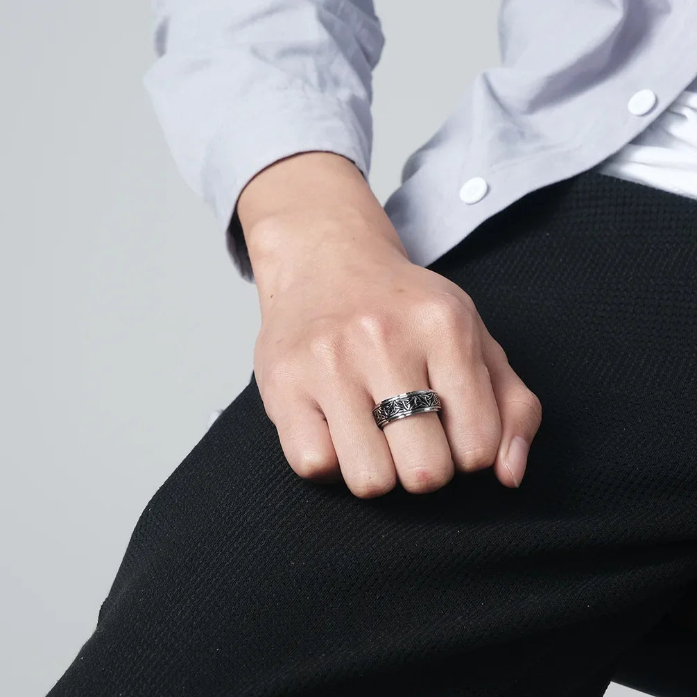 Viking Anti-Stress Ring Men Women silver