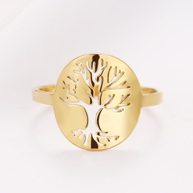 Tree of Life Ring Gold Color