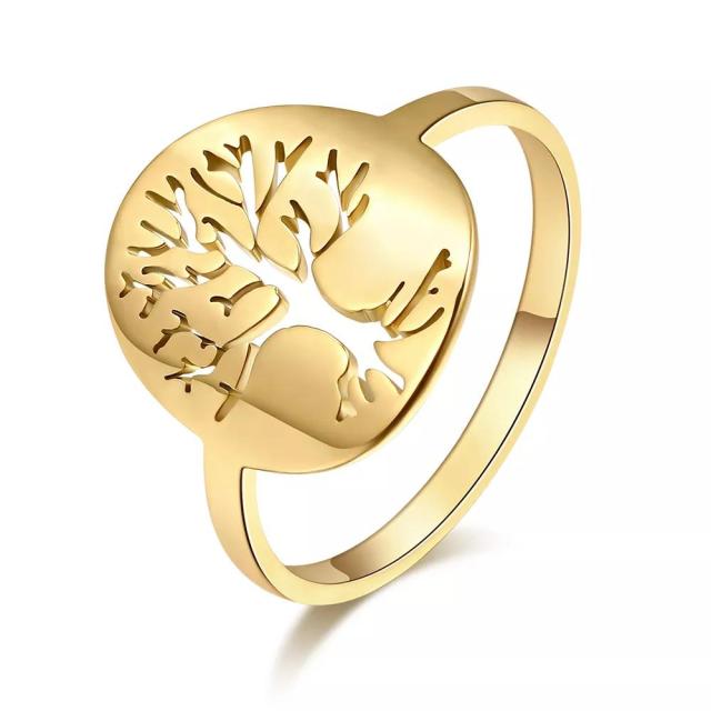 Tree of Life Ring Gold Color