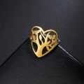 Tree of Life Ring for Women Heart Ring gold